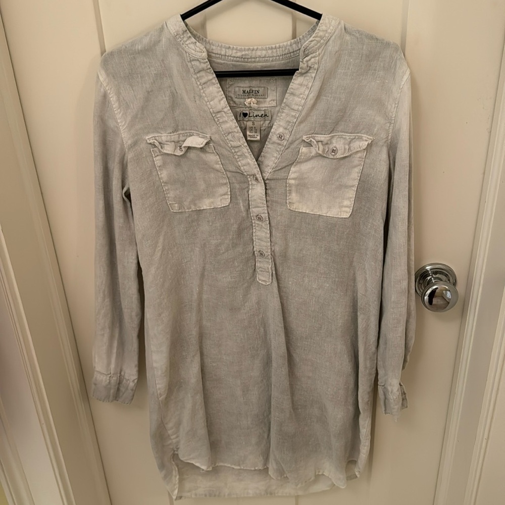 Grey Linen Dress